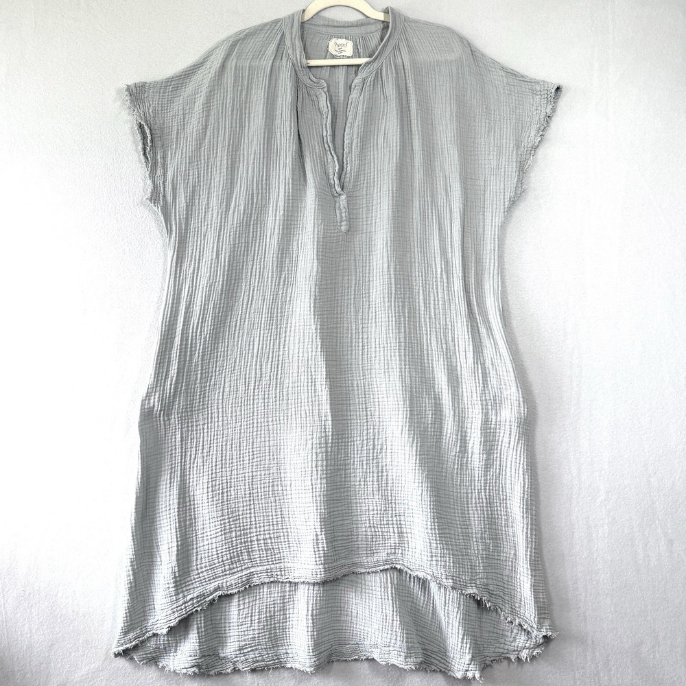 9Seed Caftan Dress One‎ Size TUNISIA Short Sleeve Lightweight Gauze Beach Resort